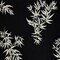 1 Yard Black Floral Linen Rayon Bamboo Print Fabric Midweight Printed 53 Inch Width